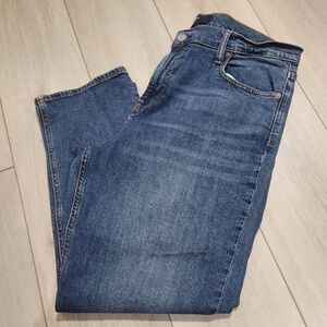 GAP Denim Women's Regular Straight Leg High Waisted Jeans 33 Blue Normcore